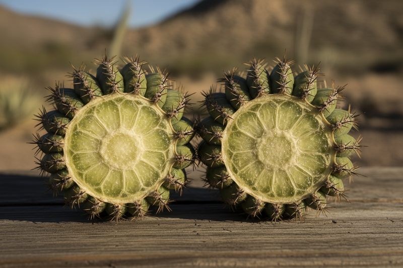 cactus plant chopped in half